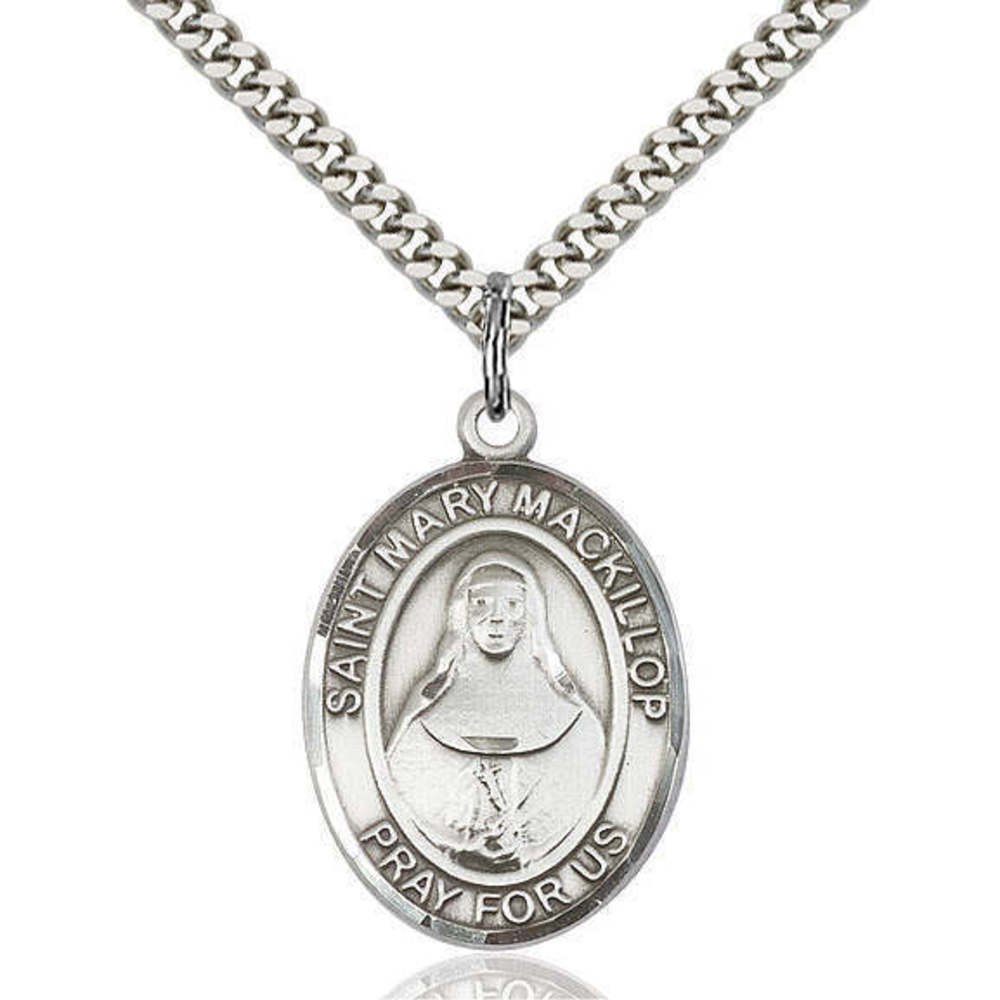 925 Sterling Silver Saint Anthony Medal Pendant Necklace With CZ Stones